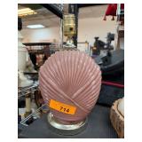 Pink Ceramic Shell-Shaped Table Lamp Base