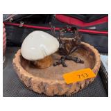 Decorative Mushroom and Bowl Display