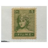 Fiume 1919 5c Yellow Green Stamp