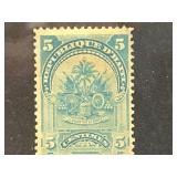 1899 Haiti Five Cent Stamp in Mint Condition
