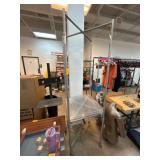 Metal Rack With Clear Plastic Shelves