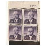 Block of Four Robert A. Taft 4-Cent Stamps