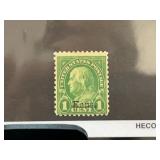 1929 1c Franklin Kansas Overprint Stamp