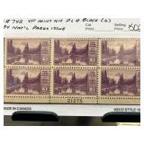 1934 National Parks Plate Block Stamps