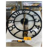 Metal Framed Open-Face Wall Clock