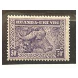 1931 Belgian East Africa 50c Stamp