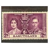 Basutoland 1937 2d Rose-Violet Coronation Stamp