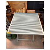 Metal Slatted Folding Table