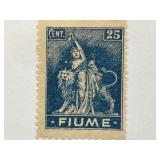Fiume 1918 25c Dark Blue Postage Stamp