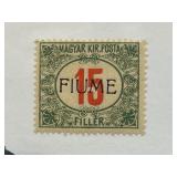 Hungarian 1918 15 Filler Postage Due Stamp
