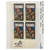 1984 McGruff Crime Dog Stamp Block
