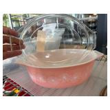 Pink Pyrex Oval Casserole Dish with Lid Pink Daisy