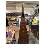 Wooden Pyramid-Shaped Storage Cabinet