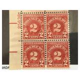 1931 U.S. #J81 Postage Due Stamps Plate Block
