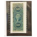 1862-1868 US 50 Cent Revenue Stamp