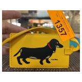 Marc Tetro Yellow Dachshund Luggage Tag