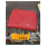 Louis Vuitton Monogram Red Leather Wallet