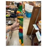 Hand-Carved Wooden Parrot Sculpture
