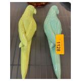 Ceramic Parrot Wall Sculptures