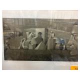 Framed Signed Lithograph Abstract