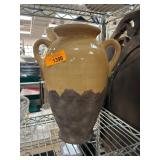 Two-Tone Ceramic Vase With Double Handles