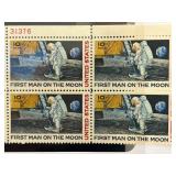 United States C76 First Man on the Moon Block