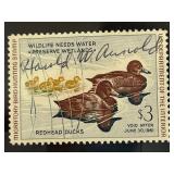 1960 U.S. Migratory Bird Stamp with Signature