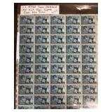 Texas Statehood 1945 Mint Stamp Sheet