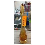 Amber Swung Vase Glass