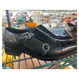 Cole Haan Black Leather Monk Strap Shoes