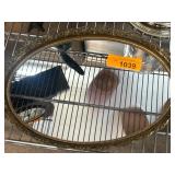 Ornate Oval Vanity Tray with Mirrored Surface