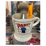 Pabst Blue Ribbon Shaving Mug with Brush