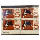 Block of U.S. Humane Treatment of Animals Stamps