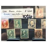 Eight 19th-Century Bank Notes with Portrait Design