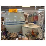 Three Ceramic Pitchers and Jar