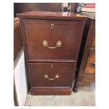 Two-Drawer Wooden Filing Cabinet