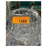 Crystal Bowl with a Starburst Design