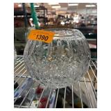 Cut Glass Floral Accent Bowl