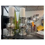 Mercury Glass Candle Holders and Votives
