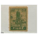 1919 Fiume 20 Cent Emerald Stamp