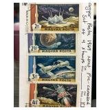Magyar Posta 1969 Set of 4 Space Theme Stamps