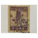 1919 Fiume 15 Cent Violet Stamp