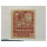 Fiume 1918 2 Corona/5 Lire Semi-Postal Stamp