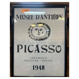 Framed 1948 Picasso Exhibition Print