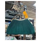 Green Evening Clutch with Gold-Tone Frame