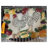 Fitz and Floyd Classics Ceramic Rooster Platter
