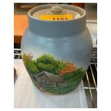 Hand-Painted Jar by P.R. Storie Pottery Co.