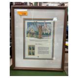 Framed Artwork and Idaho Statehood Stamps Display