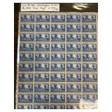 Sheet of US #982 Washington & Lee Stamps