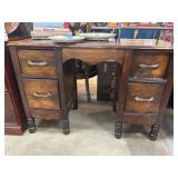 Wooden Desk with Four Drawers